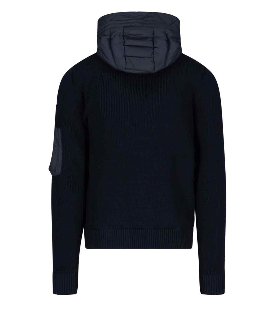 MONCLER Синяя полиэстеровая куртка, фото 3