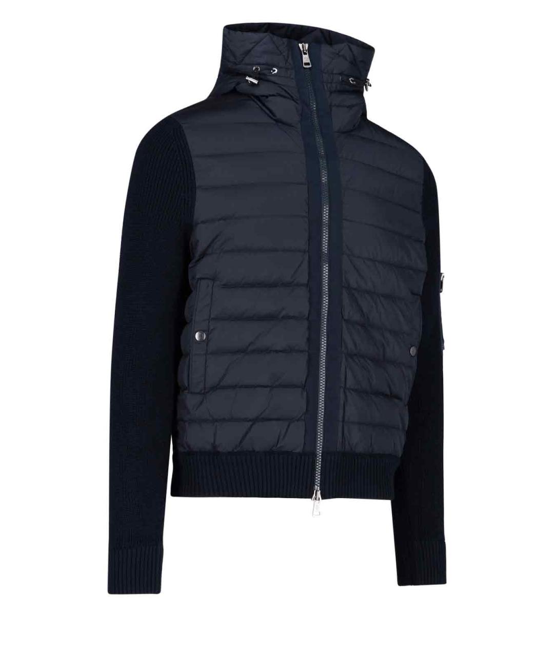 MONCLER Синяя полиэстеровая куртка, фото 2