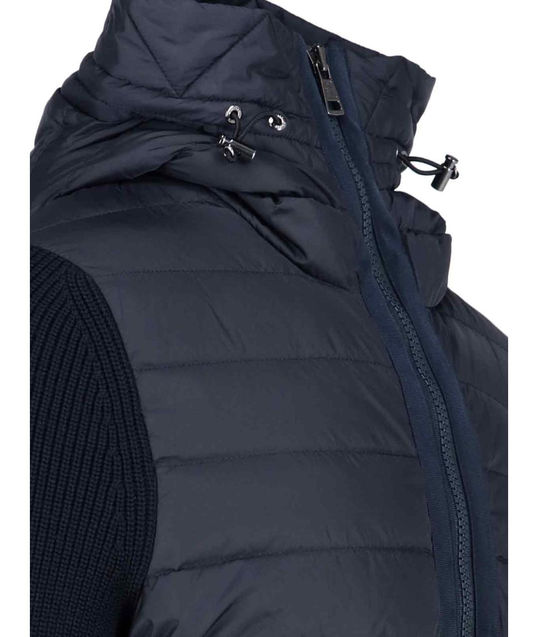 MONCLER Синяя полиэстеровая куртка, фото 5