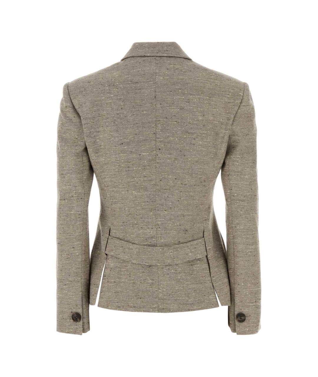 MAGDA BUTRYM Бежевый шелковый жакет/пиджак, фото 2