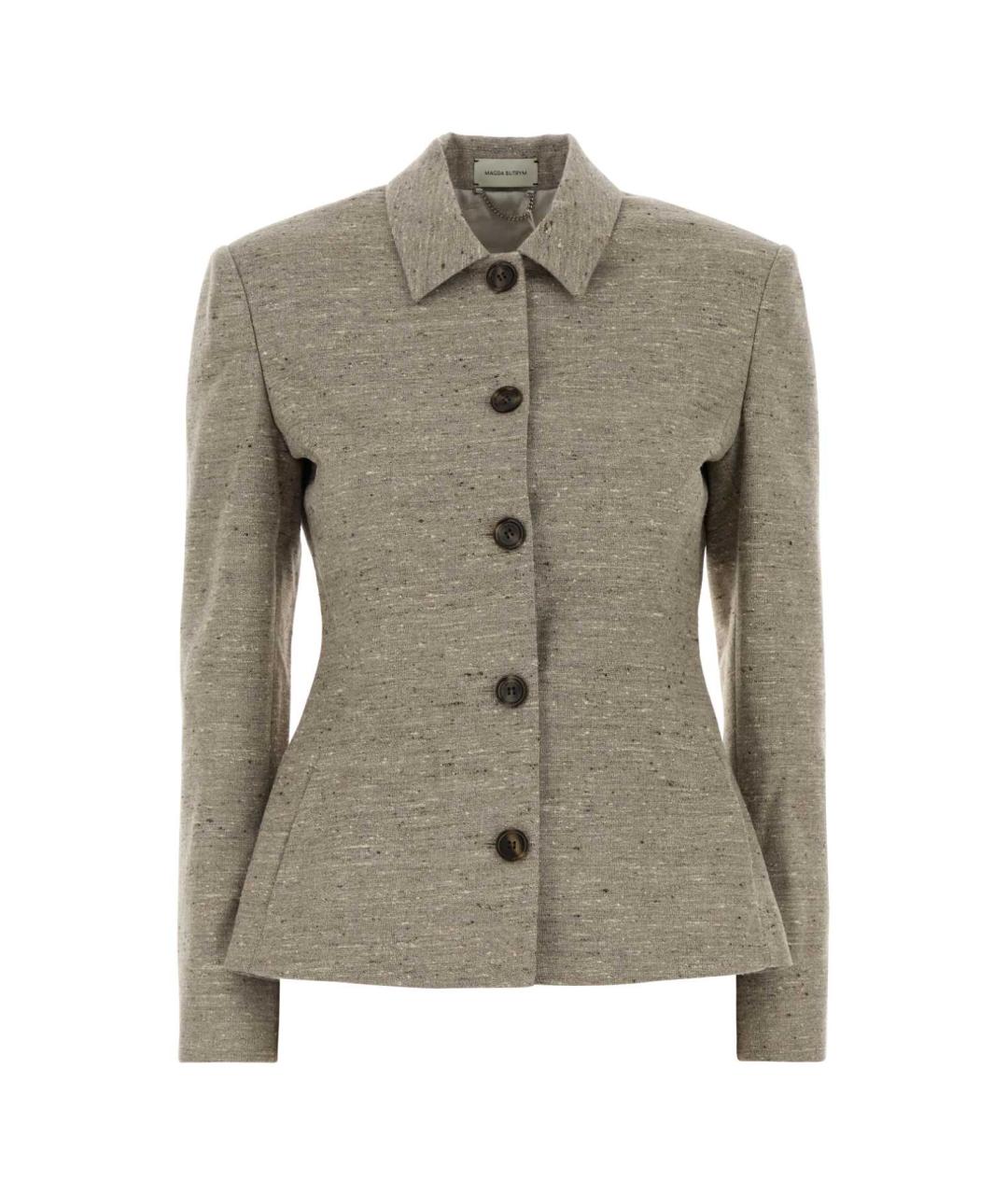 MAGDA BUTRYM Бежевый шелковый жакет/пиджак, фото 1