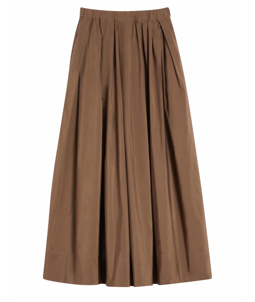 'S MAX MARA Бежевая хлопковая юбка макси, фото 1