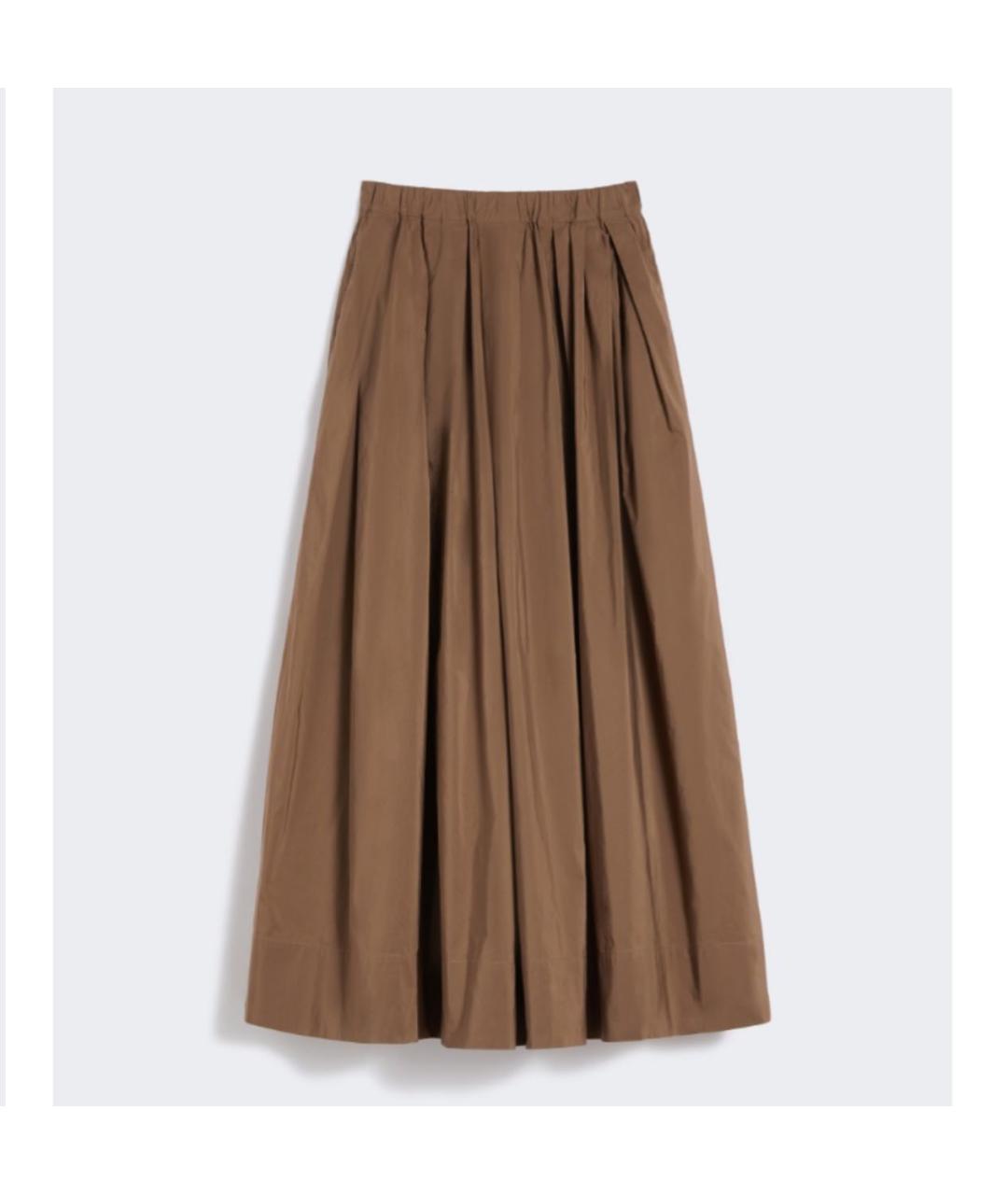 'S MAX MARA Бежевая хлопковая юбка макси, фото 6