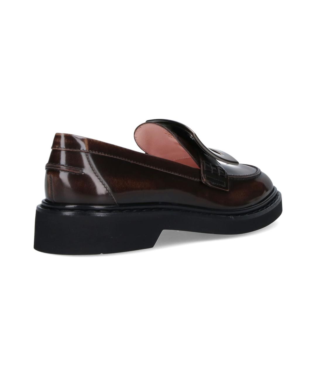 ROGER VIVIER Коричневые кожаные лоферы, фото 4