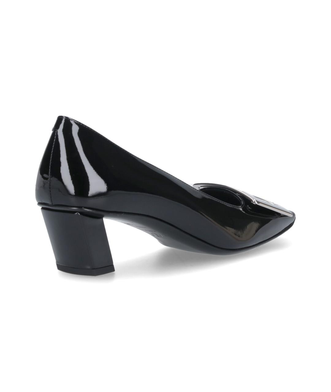 ROGER VIVIER Черные кожаные туфли, фото 4