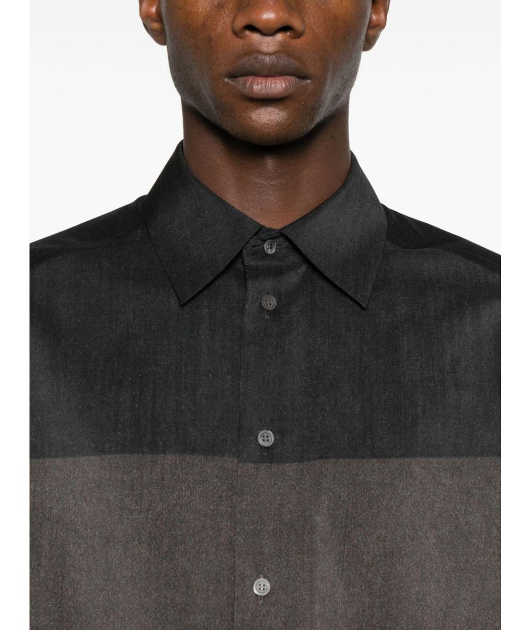 LOEWE Черная шерстяная кэжуал рубашка, фото 4