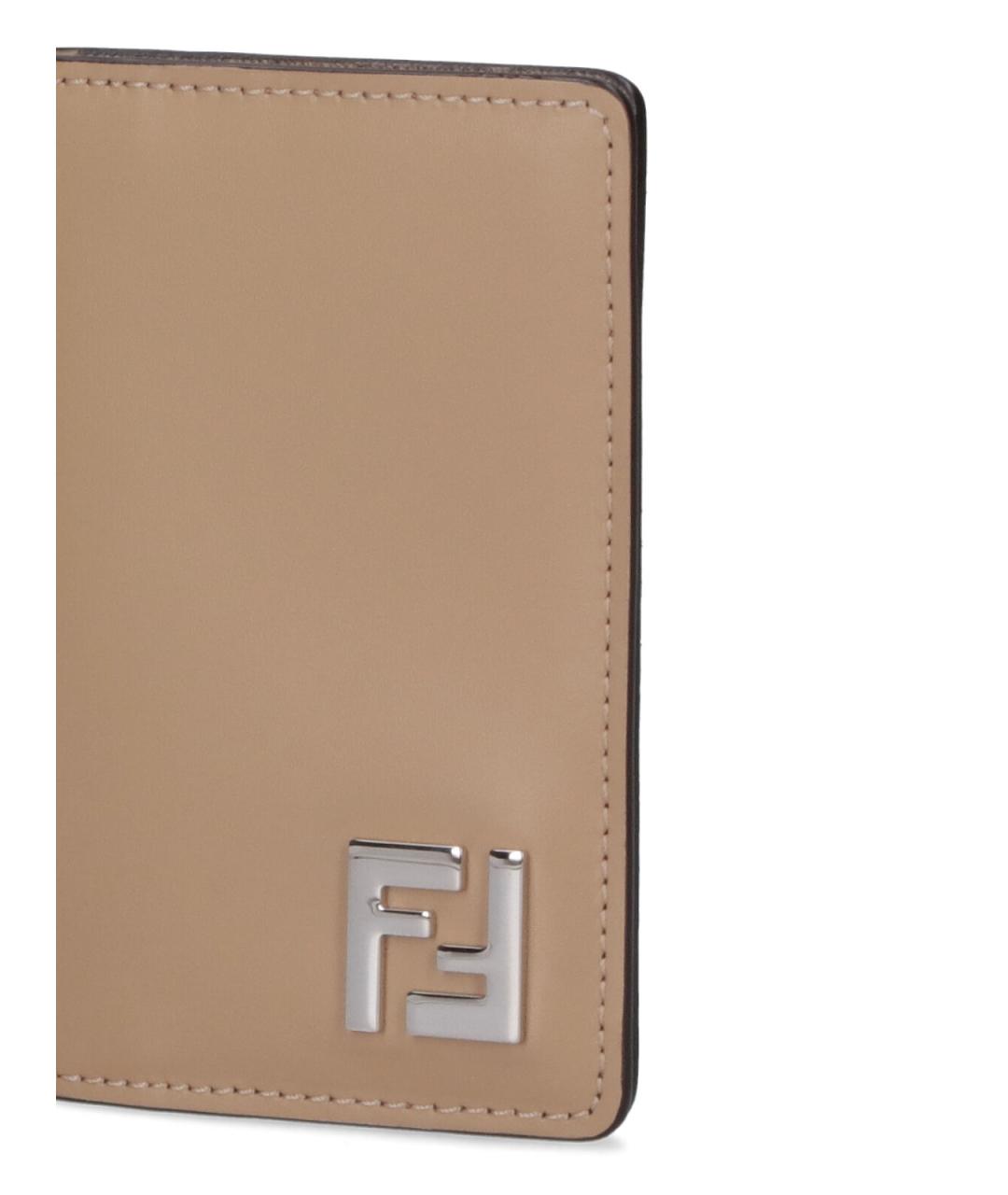 FENDI Коричневый кожаный кошелек, фото 5