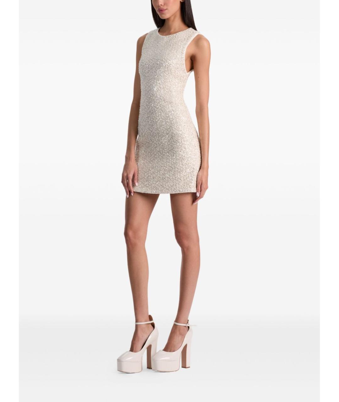 ALICE+OLIVIA Белое полиэстеровое коктейльное платье, фото 2