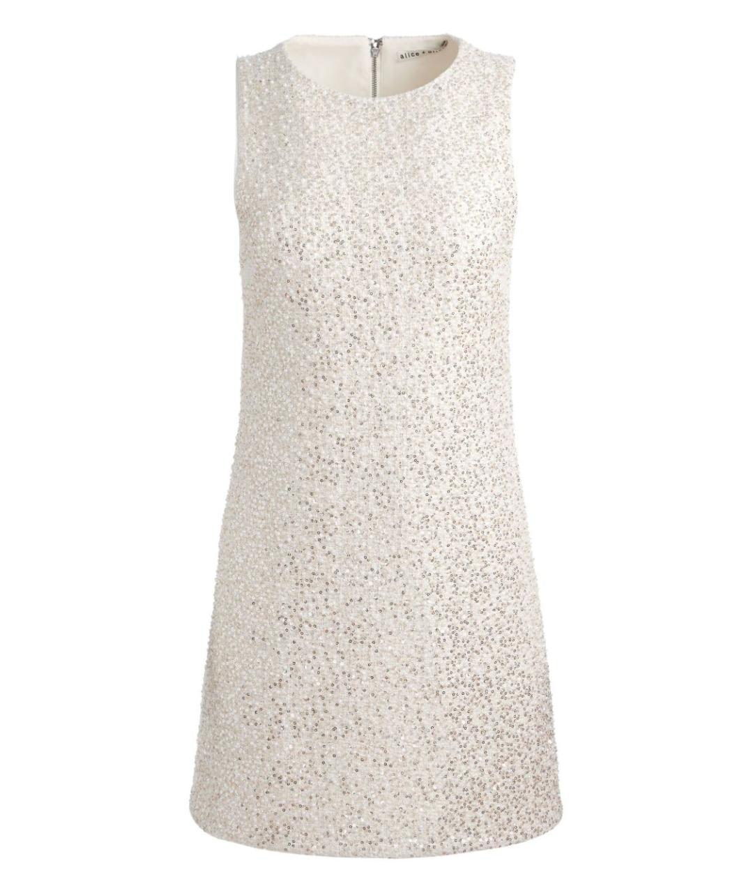 ALICE+OLIVIA Белое полиэстеровое коктейльное платье, фото 1