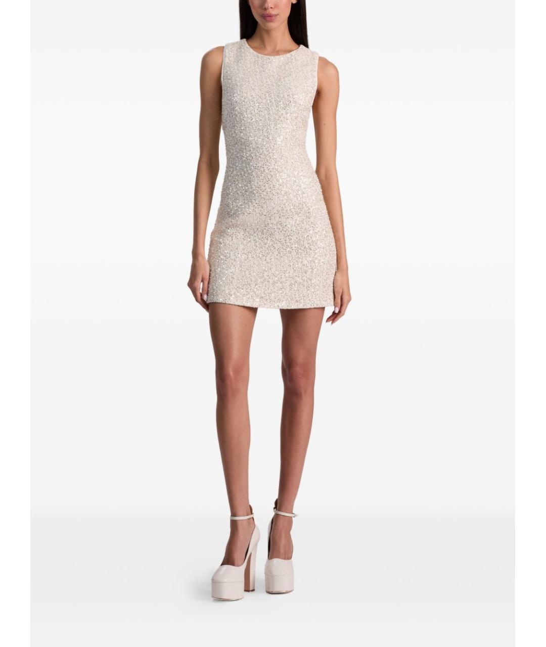 ALICE+OLIVIA Белое полиэстеровое коктейльное платье, фото 3