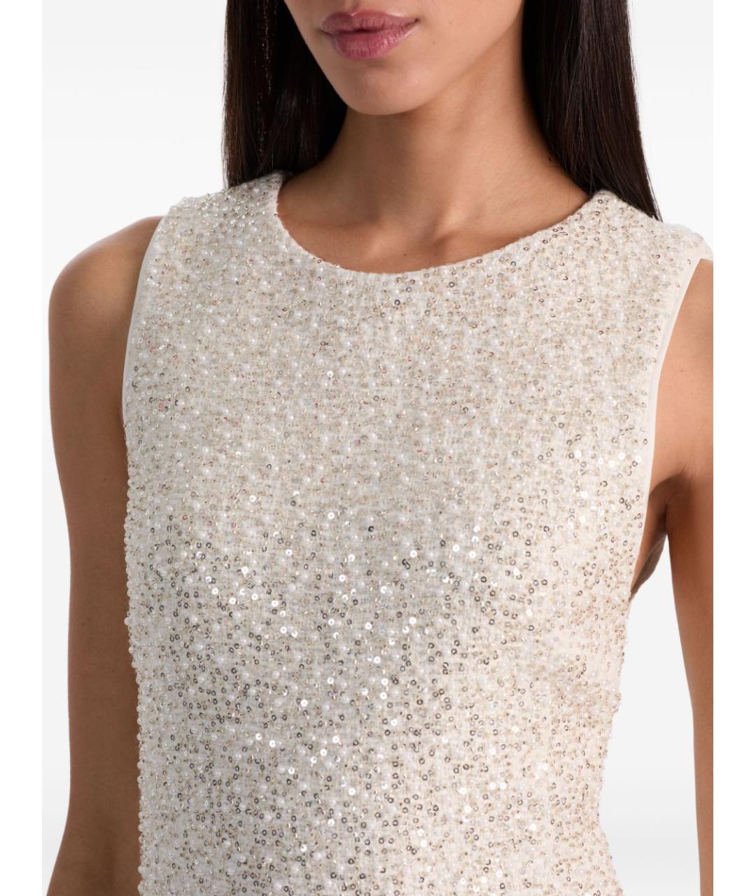 ALICE+OLIVIA Белое полиэстеровое коктейльное платье, фото 4