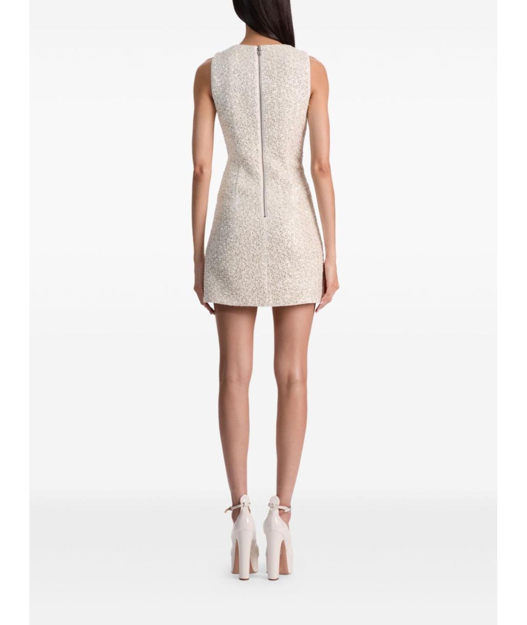 ALICE+OLIVIA Белое полиэстеровое коктейльное платье, фото 5