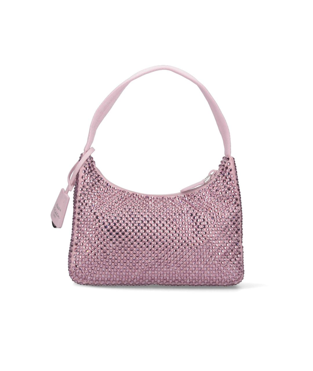 PRADA Розовая тканевая сумка через плечо, фото 3