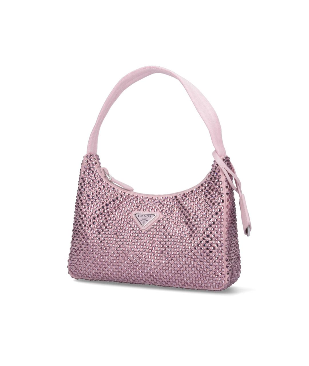 PRADA Розовая тканевая сумка через плечо, фото 2