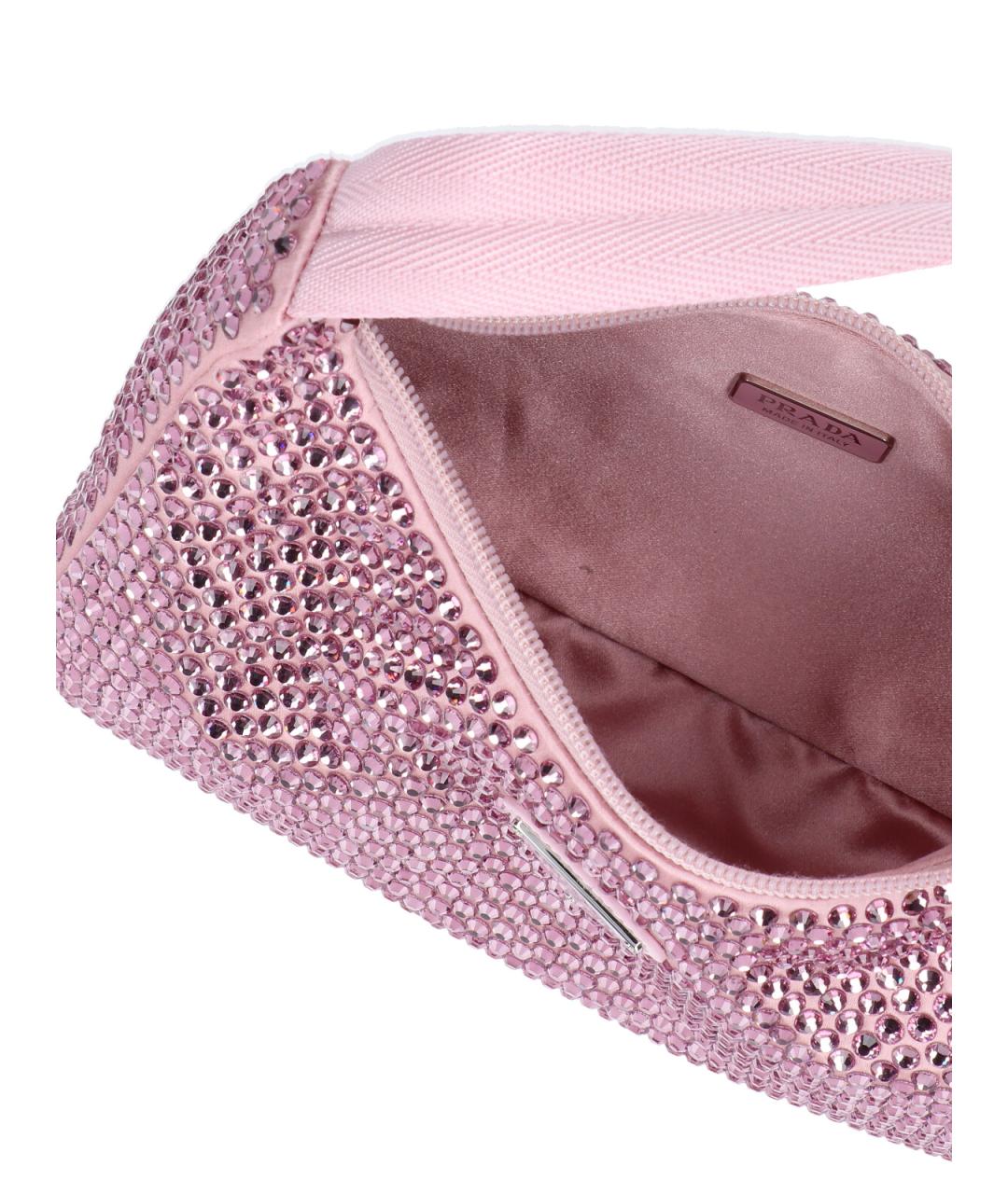 PRADA Розовая тканевая сумка через плечо, фото 4