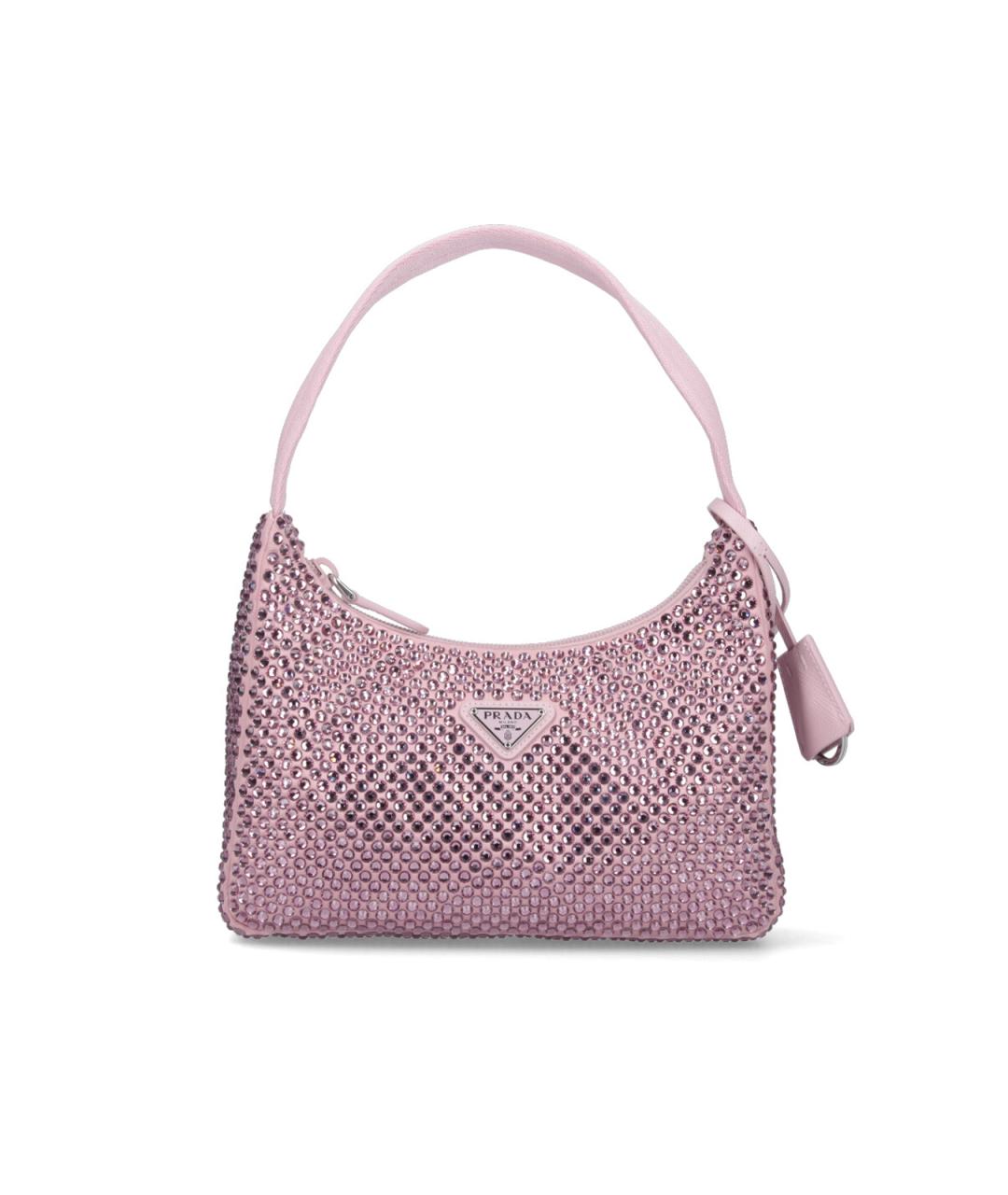 PRADA Розовая тканевая сумка через плечо, фото 1
