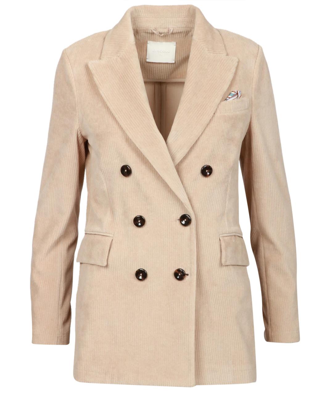 CIRCOLO 1901 Бежевый хлопковый жакет/пиджак, фото 1