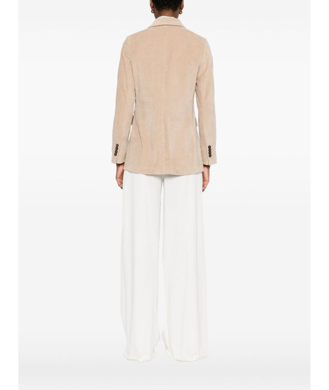 CIRCOLO 1901 Бежевый хлопковый жакет/пиджак, фото 4