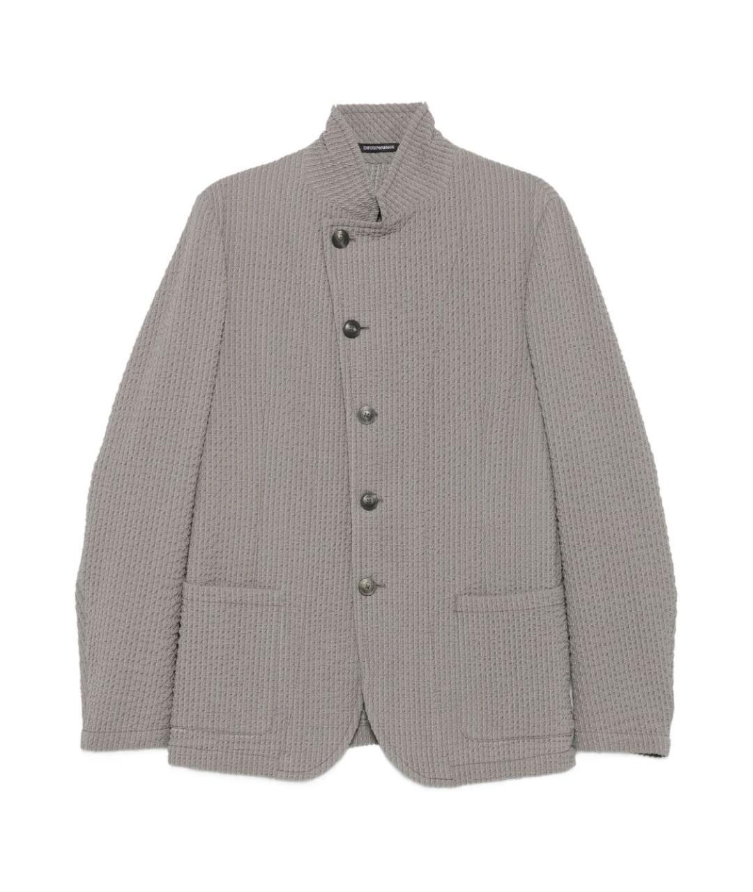 EMPORIO ARMANI Серый шерстяной пиджак, фото 1