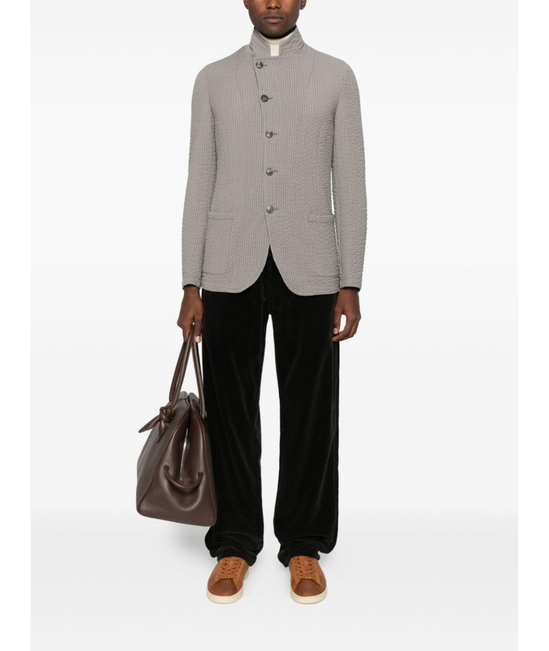 EMPORIO ARMANI Серый шерстяной пиджак, фото 2