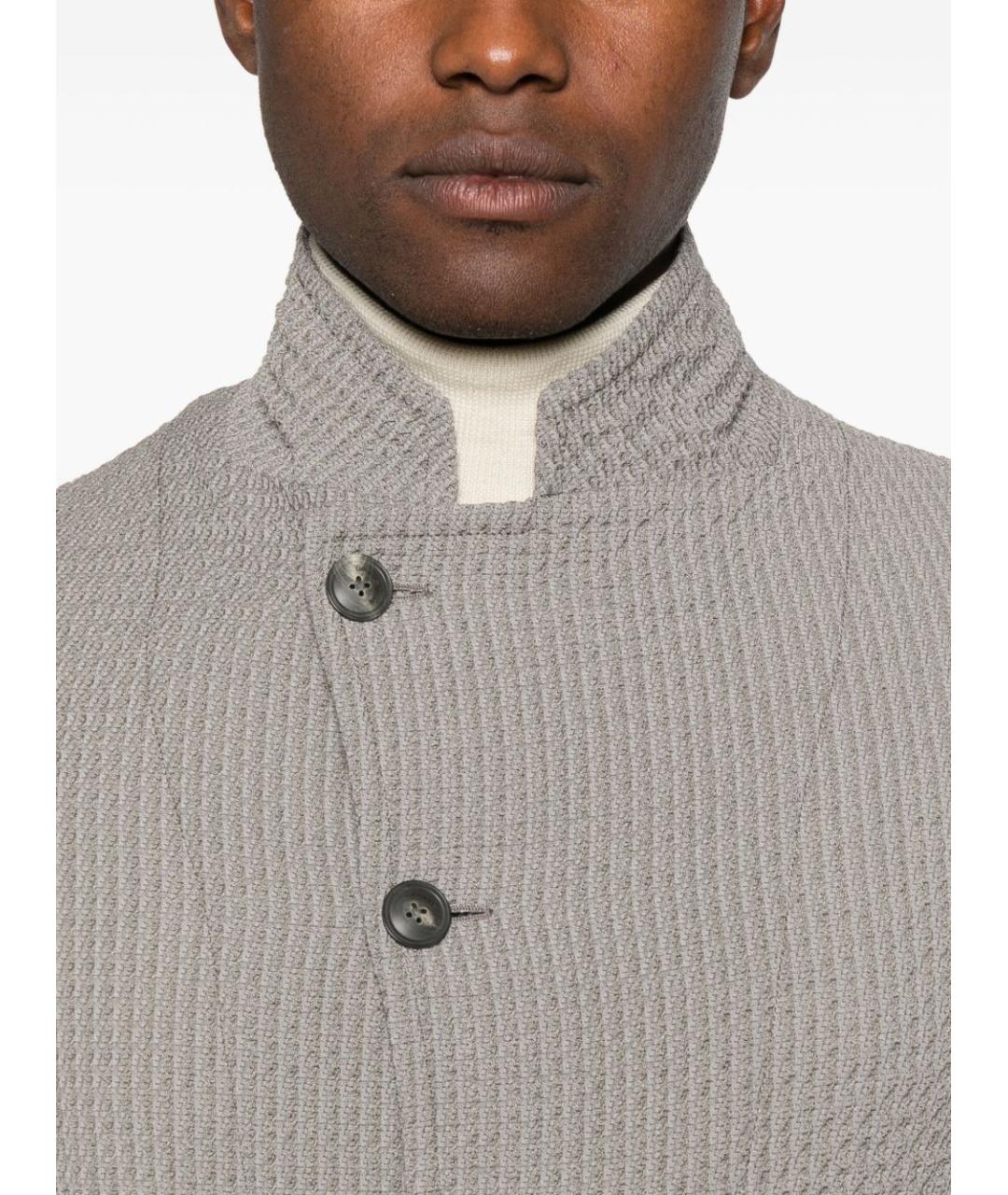 EMPORIO ARMANI Серый шерстяной пиджак, фото 4