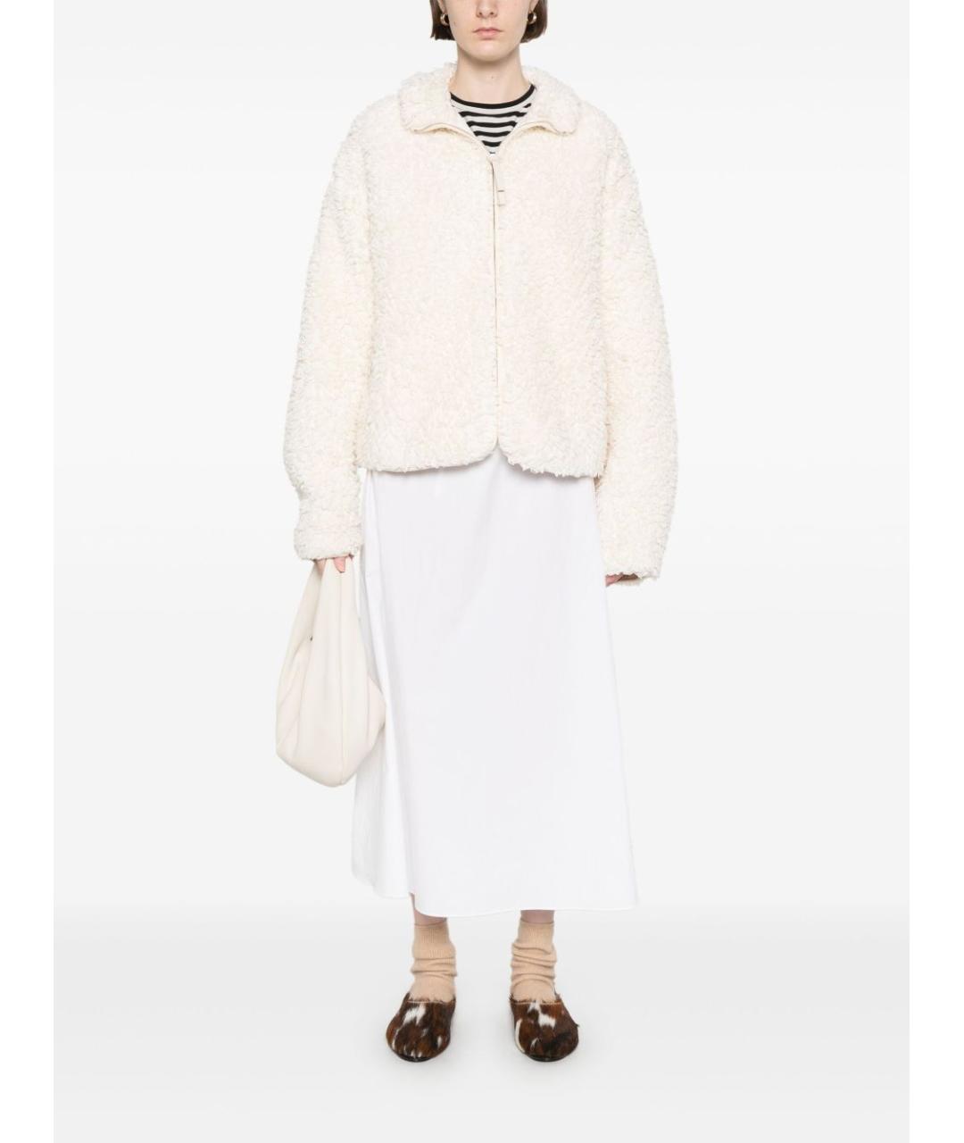 JIL SANDER Белая хлопковая куртка, фото 4
