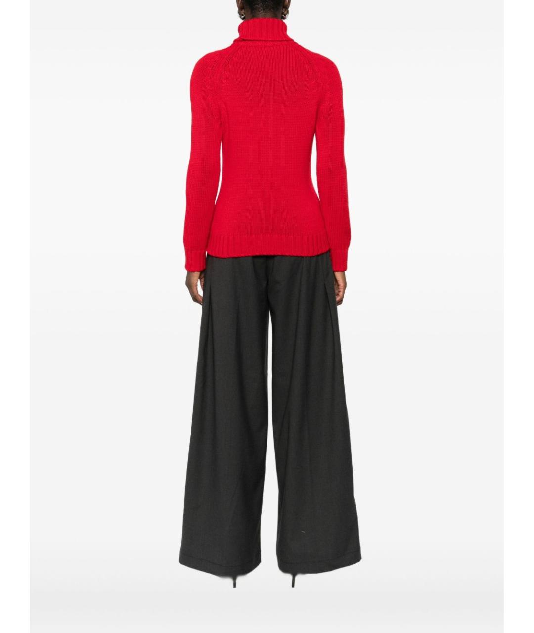 BASE Красный шерстяной джемпер / свитер, фото 5