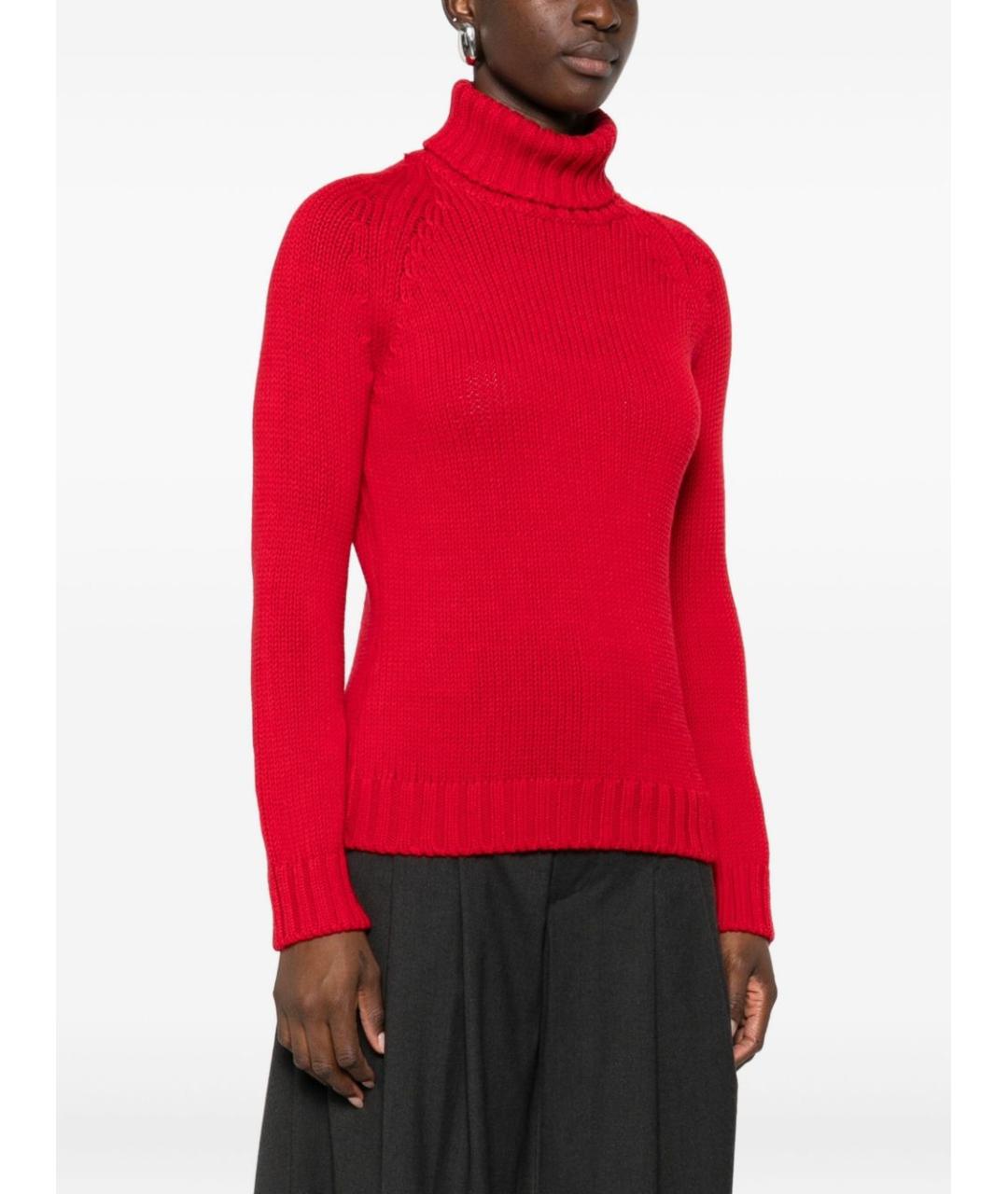 BASE Красный шерстяной джемпер / свитер, фото 2