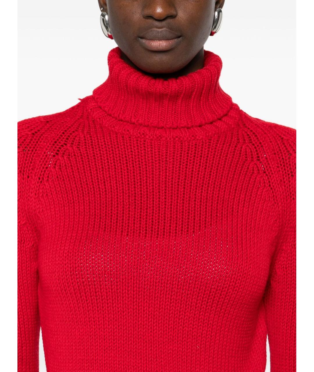 BASE Красный шерстяной джемпер / свитер, фото 3