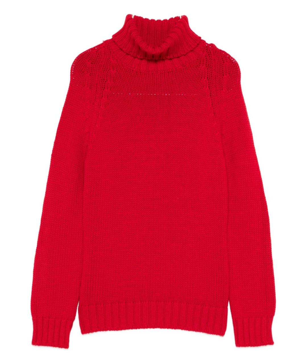 BASE Красный шерстяной джемпер / свитер, фото 1