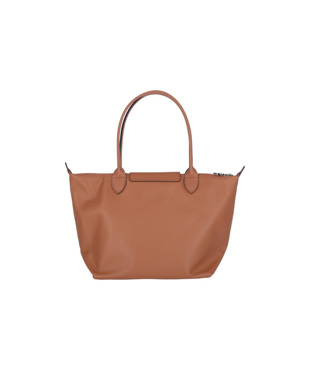 LONGCHAMP Коричневая кожаная сумка тоут, фото 3