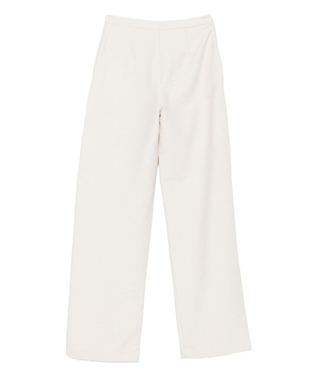 EMPORIO ARMANI Бежевые хлопковые прямые брюки, фото 2