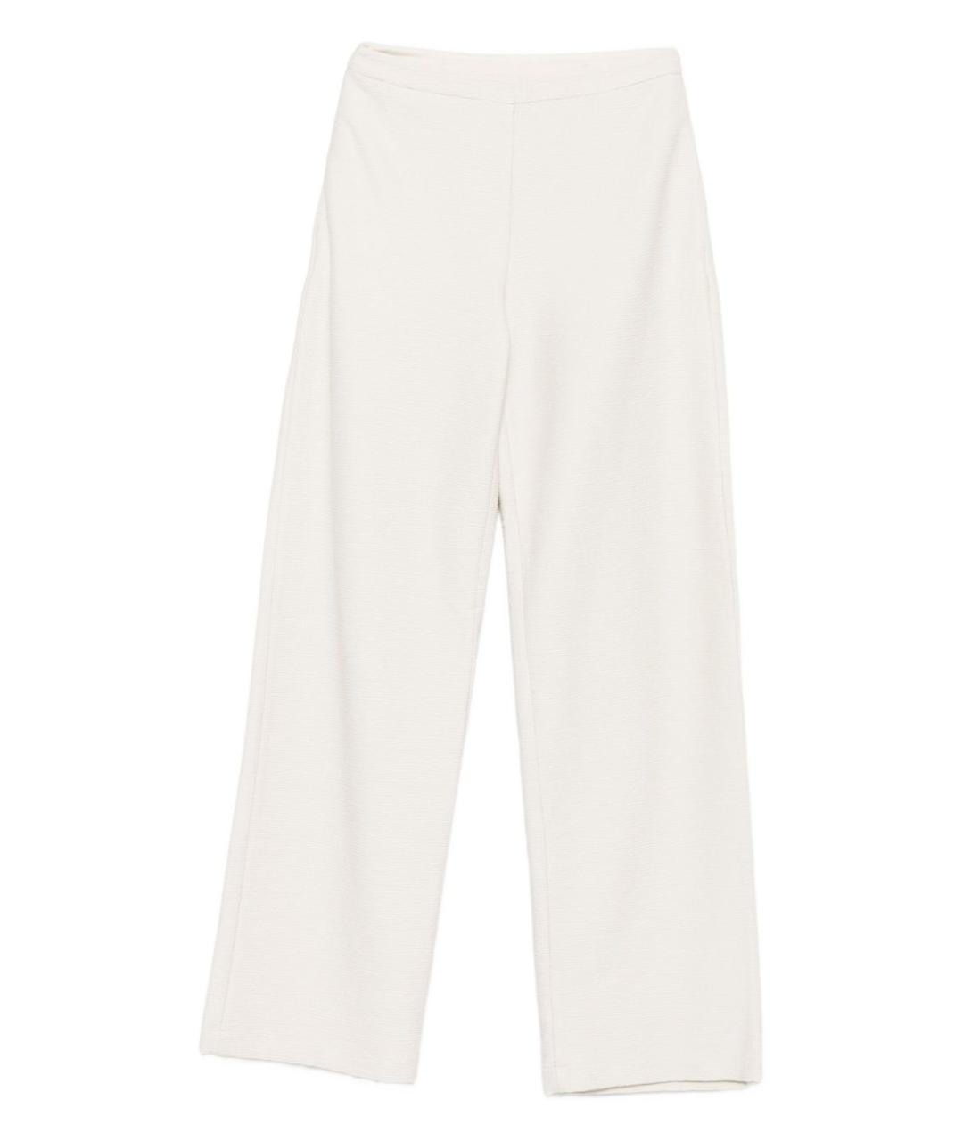 EMPORIO ARMANI Бежевые хлопковые прямые брюки, фото 1