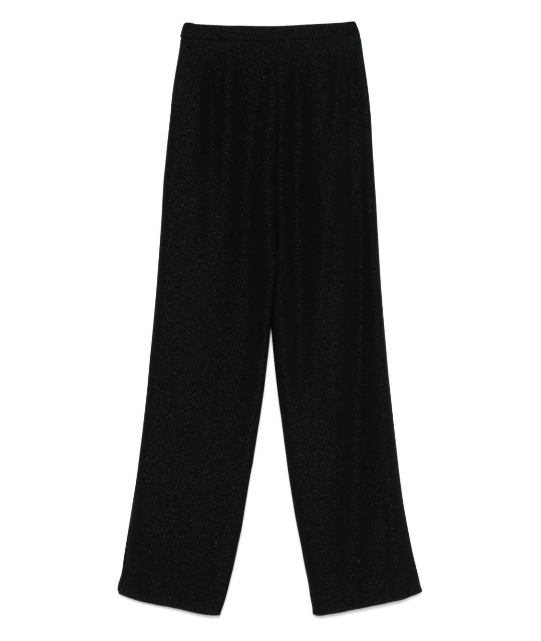 EMPORIO ARMANI Черные полиэстеровые прямые брюки, фото 2