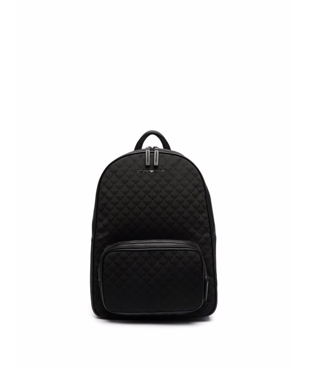 EMPORIO ARMANI Черный хлопковый рюкзак, фото 1