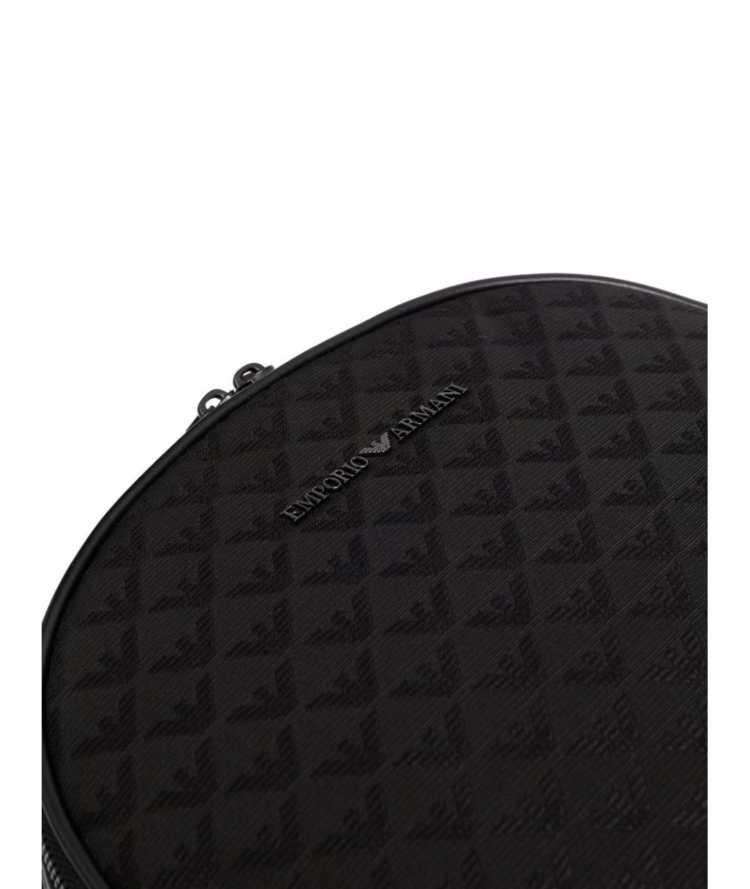 EMPORIO ARMANI Черный хлопковый рюкзак, фото 3
