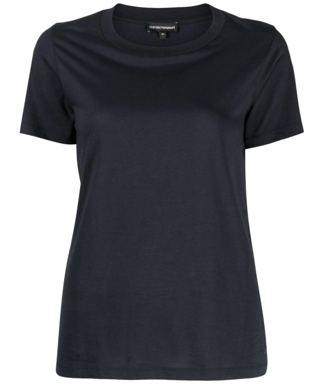 EMPORIO ARMANI Синяя хлопковая футболка, фото 1
