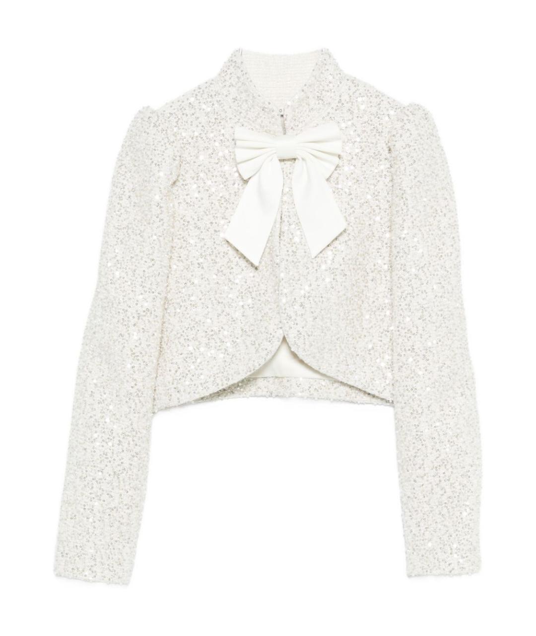 ALICE+OLIVIA Белый полиэстеровый жакет/пиджак, фото 1