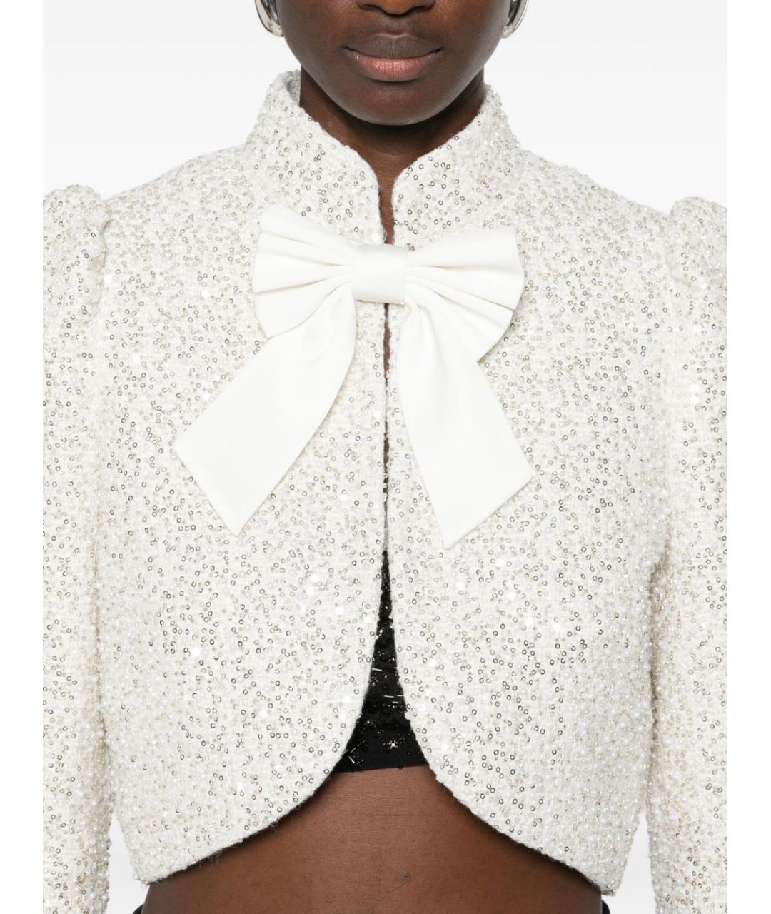 ALICE+OLIVIA Белый полиэстеровый жакет/пиджак, фото 2