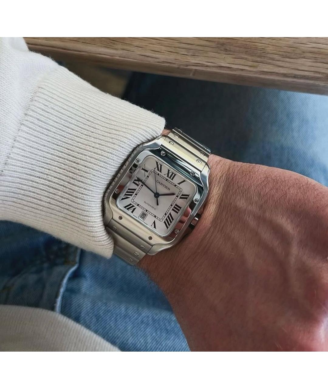CARTIER Белые часы, фото 8
