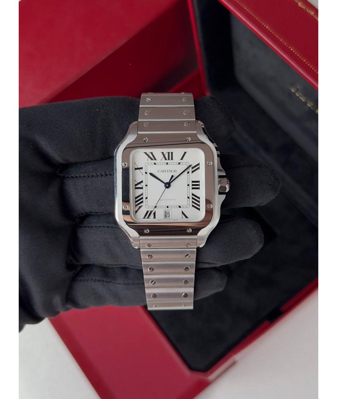 CARTIER Белые часы, фото 3