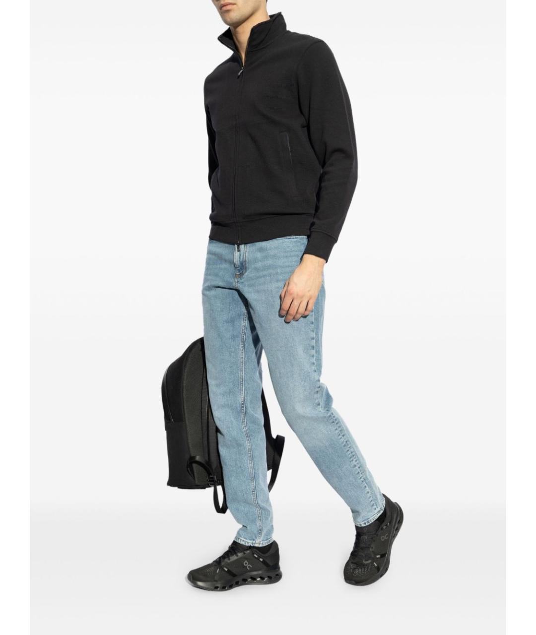 EMPORIO ARMANI Синий хлопковый джемпер / свитер, фото 2