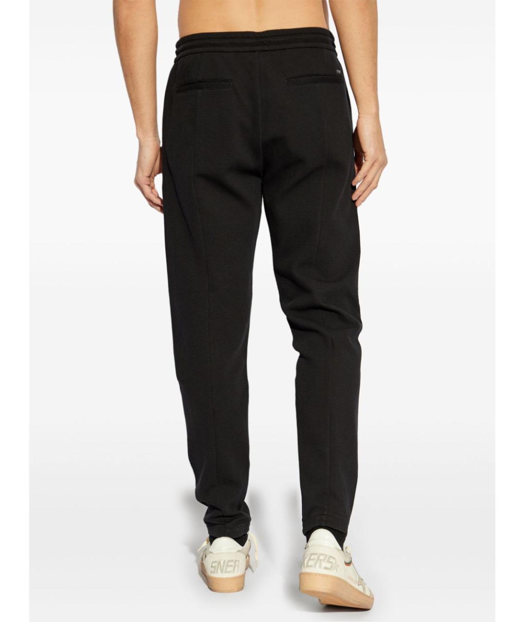 EMPORIO ARMANI Темно-синие хлопковые повседневные брюки, фото 5