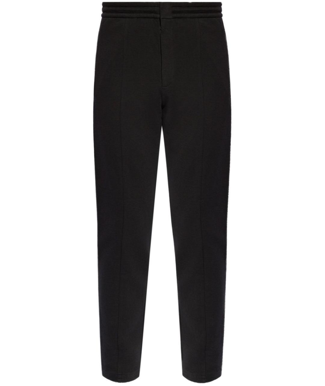 EMPORIO ARMANI Темно-синие хлопковые повседневные брюки, фото 1