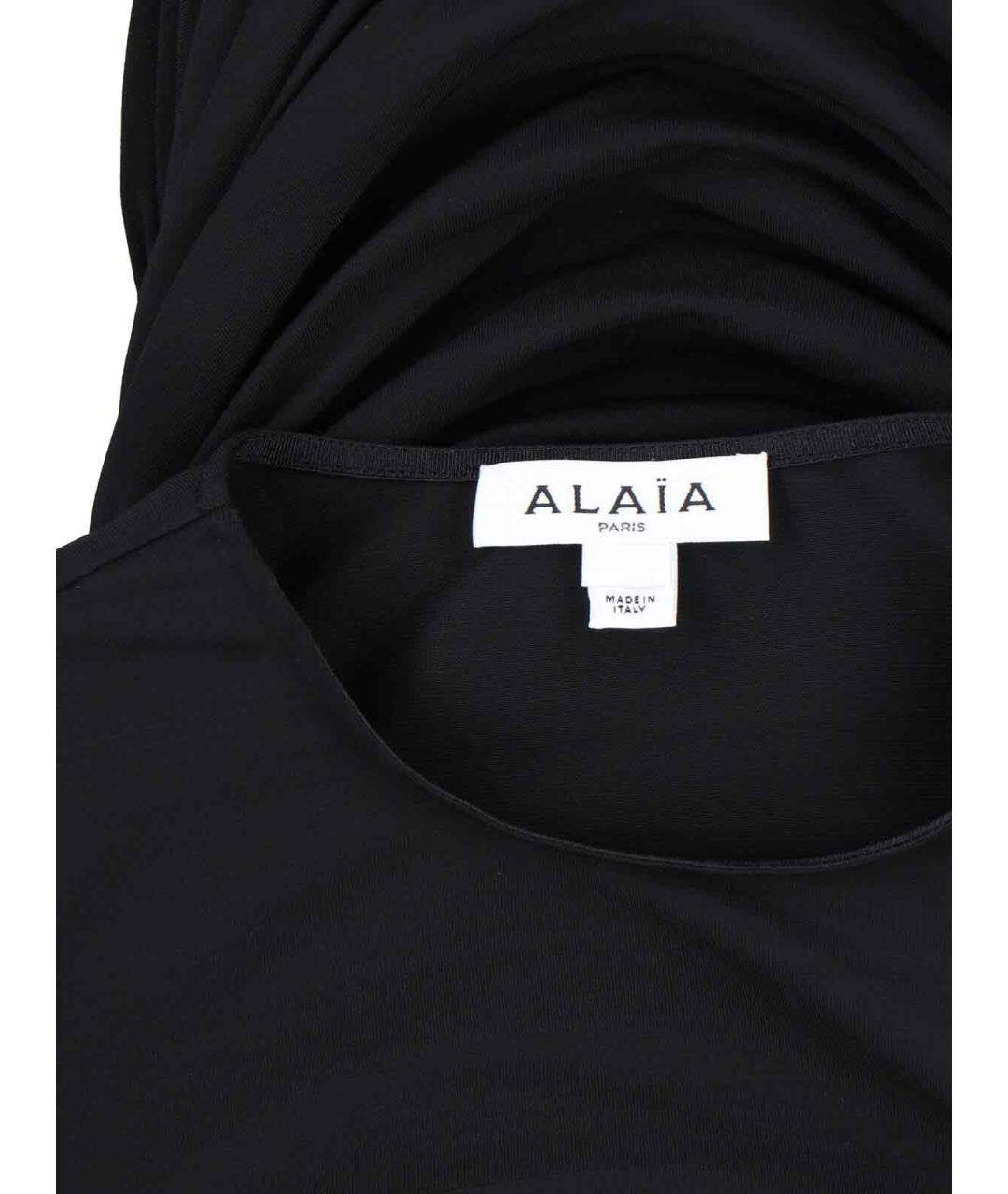 ALAIA Черная вискозная футболка, фото 5