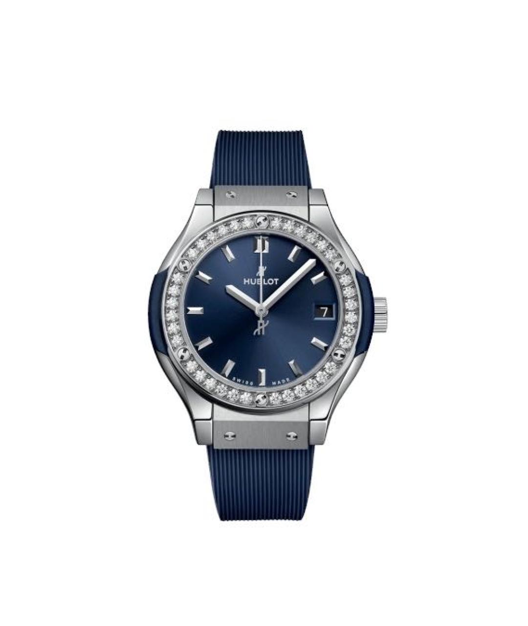 HUBLOT Синие титановые часы, фото 1