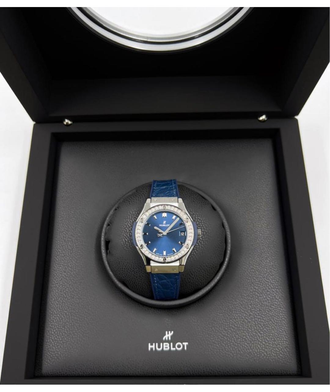 HUBLOT Синие титановые часы, фото 3