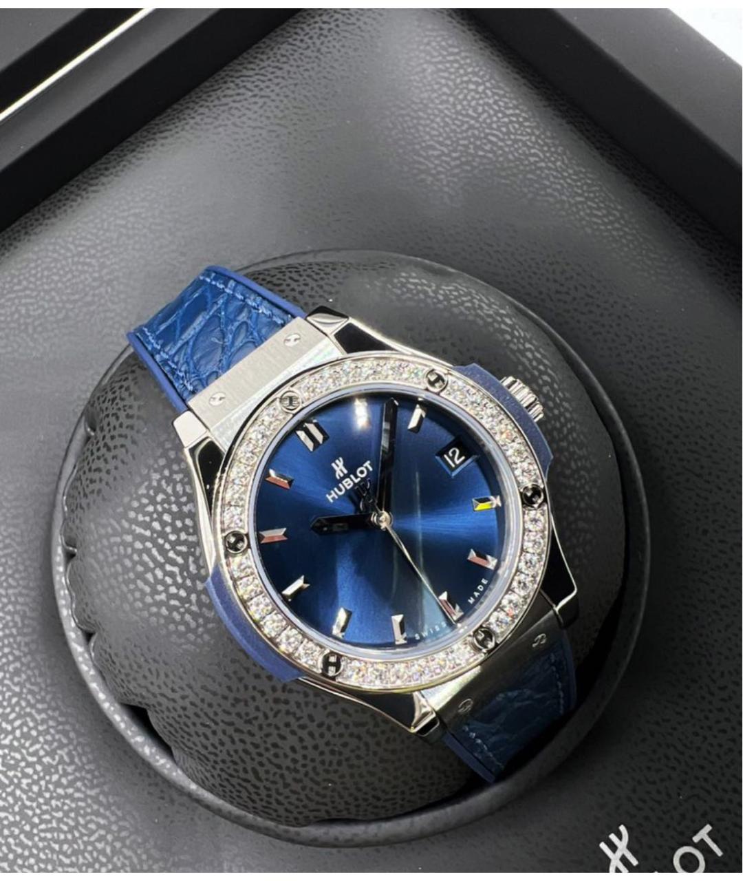 HUBLOT Синие титановые часы, фото 4
