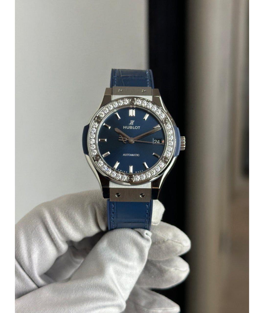 HUBLOT Синие титановые часы, фото 2