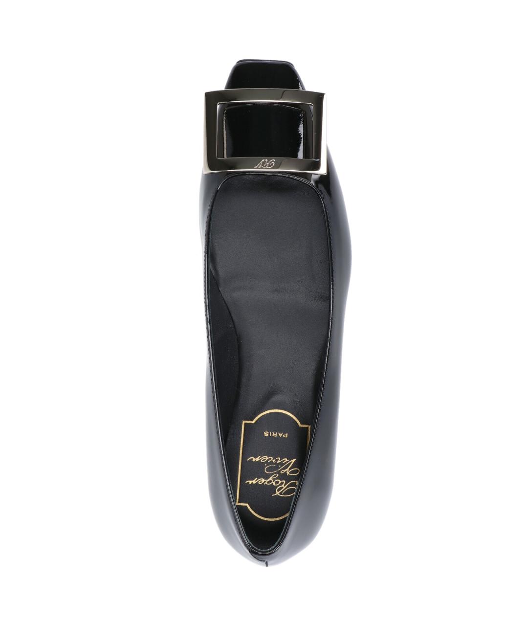 ROGER VIVIER Черные кожаные балетки, фото 5